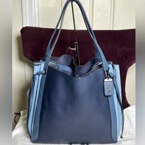 Coach 1941 Harmony Hobo 33 Color block Blue NWT RETAIL $995